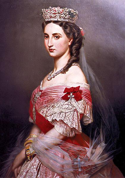 Franz Xaver Winterhalter Retrato de Carlota de Mexico oil painting image